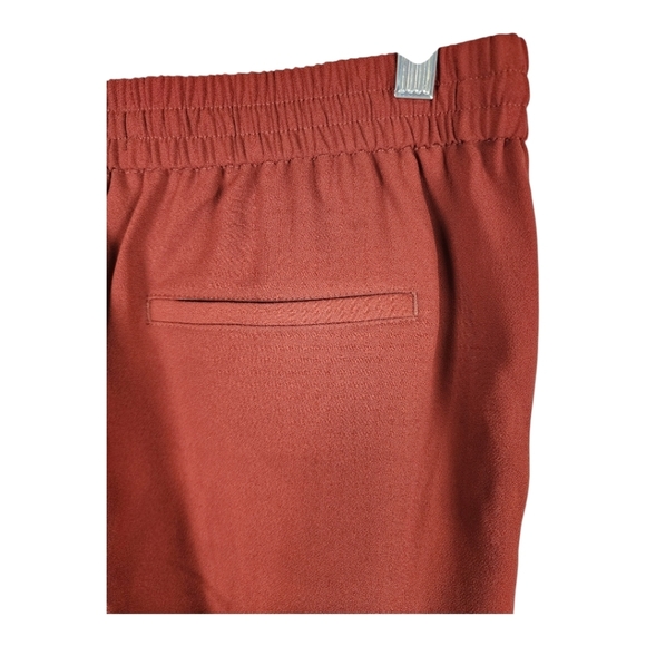 Express ankle-length casual mid-rise pants in a rich rust color Size Medium - Picture 3 of 6